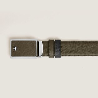 Marquetry Plate 30&nbsp;mm Reversible Belt in Sartorial Leather