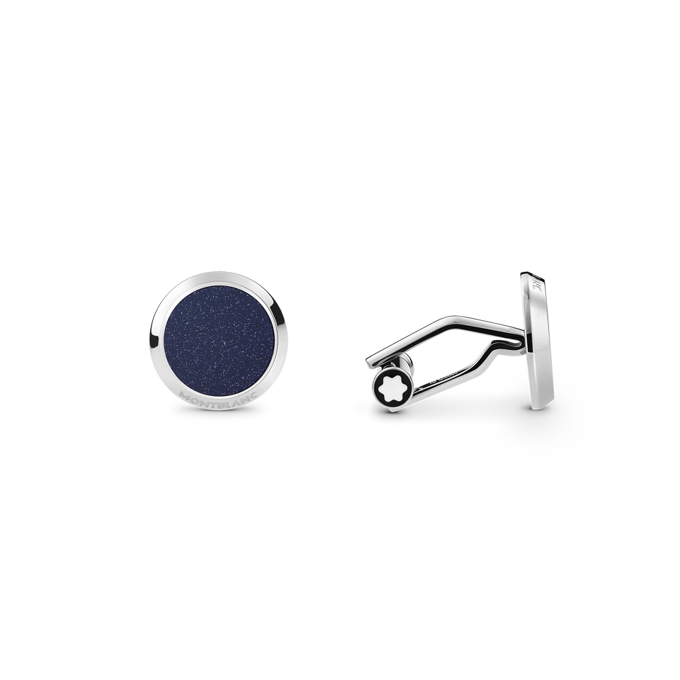 Meisterst&uuml;ck Cufflinks with Blue Goldstone Inlay - 1