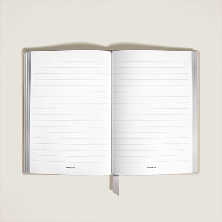 Notebook Medium, Saffiano Leather, Cloudy Beige - Lined Pages