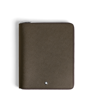 Small Notebook Holder with zip in Sartorial Leather