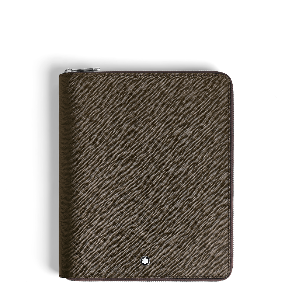 Small Notebook Holder with zip in Sartorial Leather - 1