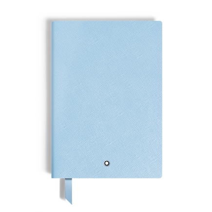 Notebook Medium, Saffiano Leather, Pale Blue - Lined Pages