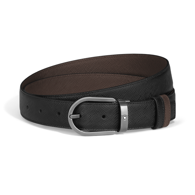 Ceinture R&eacute;versible Fer &agrave; Cheval 30 mm en Cuir Sartorial - 1