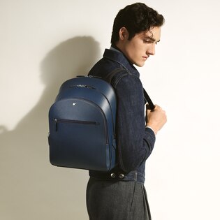 Medium Backpack with 3 Compartments in Sartorial Leather