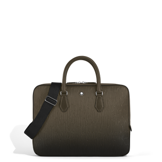 Thin Briefcase in Corteccia Sfumato Leather