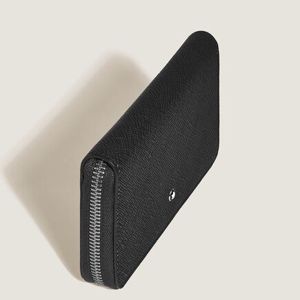 Medium Continental Wallet 12cc with Zip in Sartorial Leather