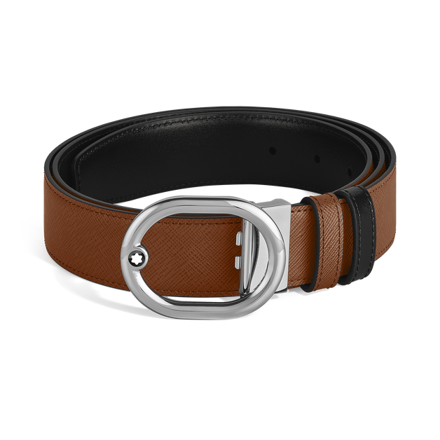 L'Ovale 35&nbsp;mm Reversible Belt in Sartorial Leather - 1