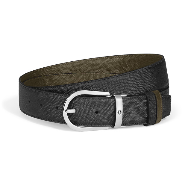 Ceinture R&eacute;versible Fer &agrave; Cheval 35 mm en Cuir Sartorial - 1