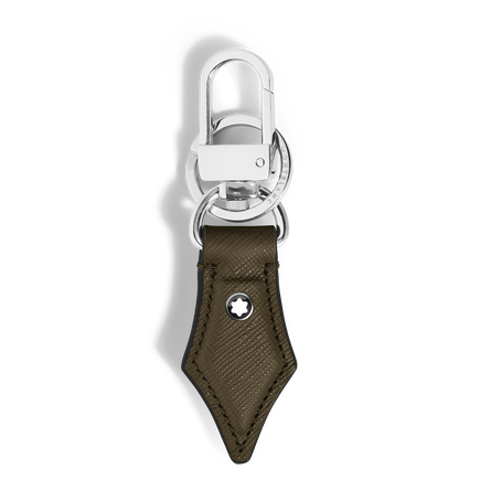 Schl&uuml;sselanh&auml;nger mit Federdetail aus Sartorial Leder