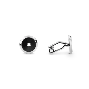 Star Cufflinks with Steel Inlay