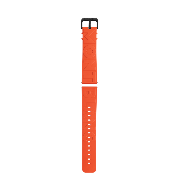 Bracelet en caoutchouc orange avec logo - 1