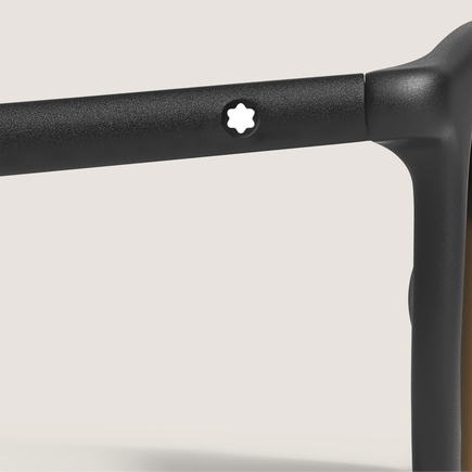Squared Sunglasses with Black Acetate Frame
