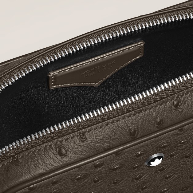 Mini Crossbody Bag in Ostrich-Embossed Leather - 5