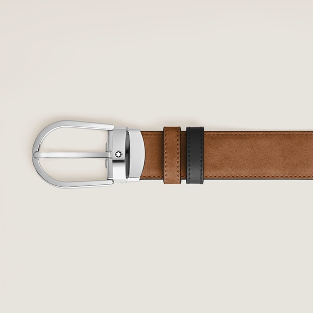 Horseshoe 30 mm Reversible Belt in Suede Leather - 2
