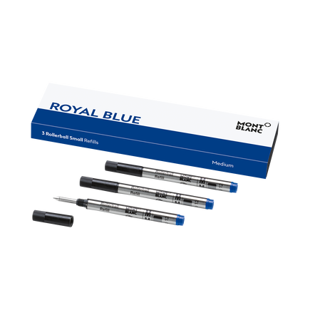 3x Recharges pour Rollerball Petit Modèle, Royal Blue