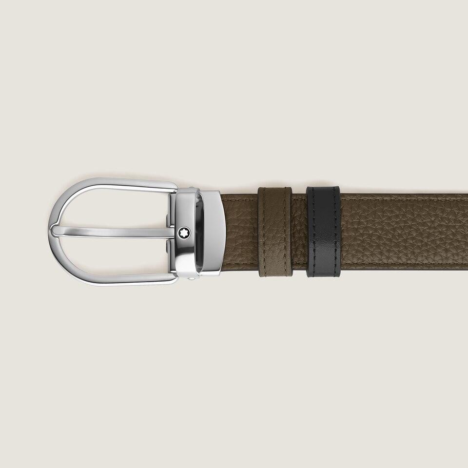 Horseshoe 30 mm Reversible Belt in Grain Leather - 3