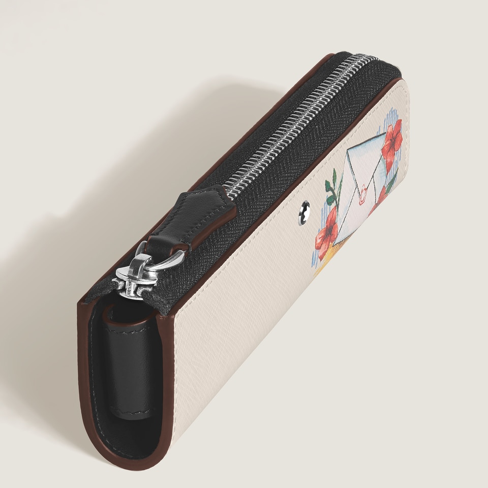 1 Pen Pouch with zip in Sartorial Leather - 4