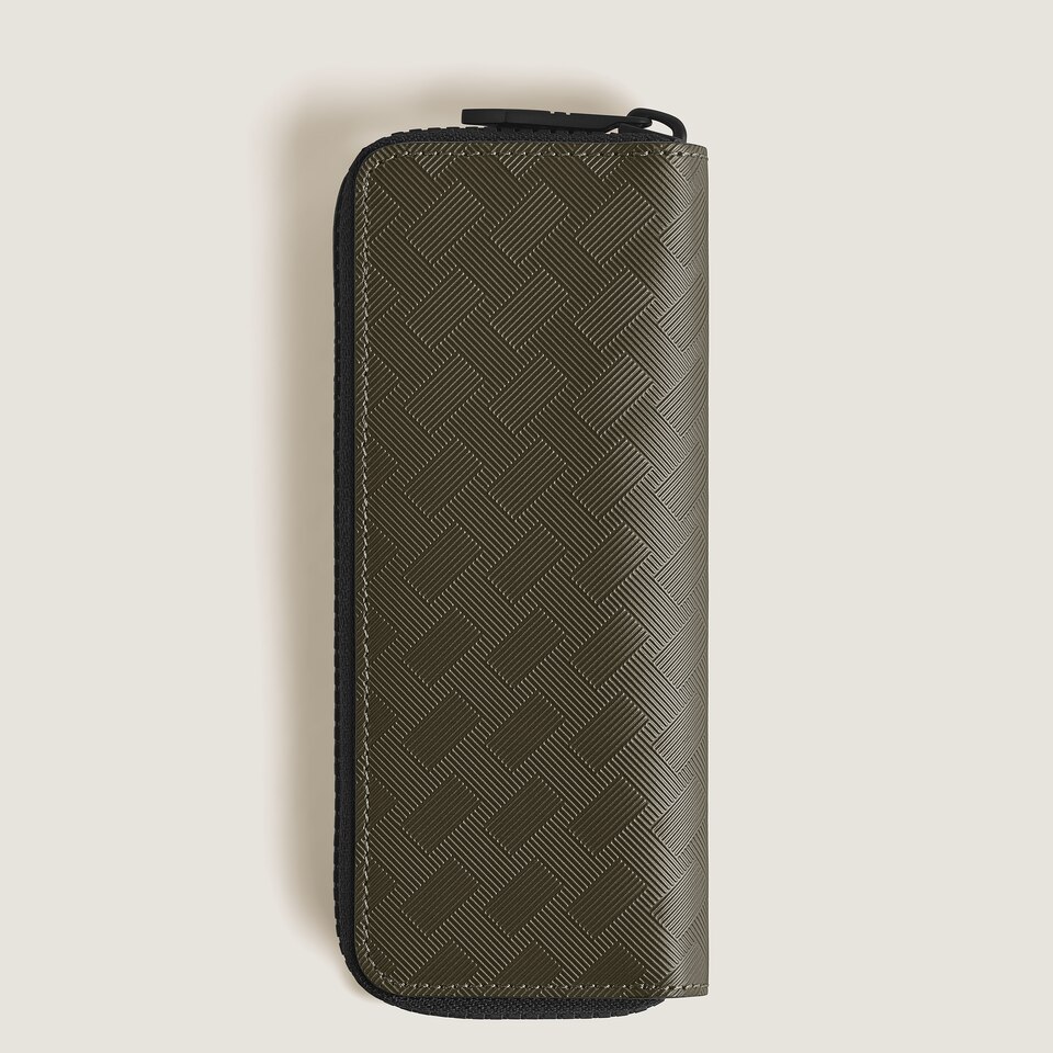 2-Pen Pouch with zip in Extreme Leather - 4