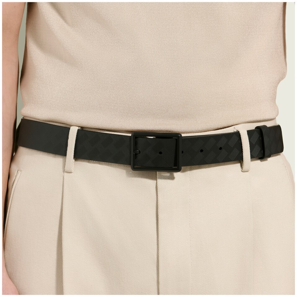 35 mm Reversible Belt in Extreme Leather with Rectangular Buckle - 2