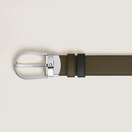 Ceinture R&eacute;versible Fer &agrave; Cheval 30 mm en Cuir Sartorial