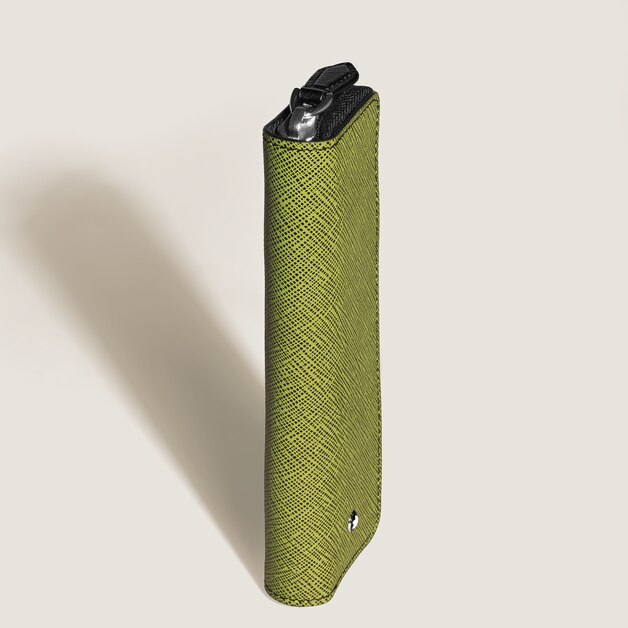 1-Pen Pouch with zip in Sartorial Leather - 5
