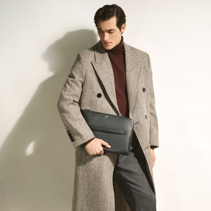 Pochette d'Ordinateur Portable en Cuir Sartorial