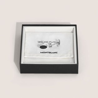 Meisterst&uuml;ck Oval Cufflinks with Geometric Lacquer Inlay