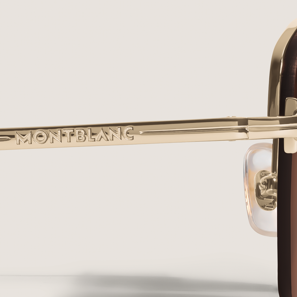 Oval Sunglasses with Gold-Coloured Metal Frame - 3