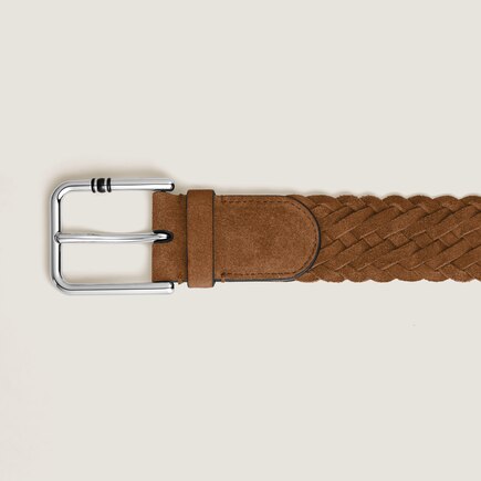 35 mm Belt in Suede with Square Meisterst&uuml;ck Buckle L