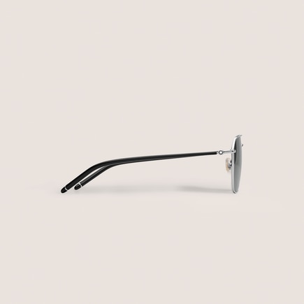 Squared Sunglasses with Silver Coloured Metal Frame 