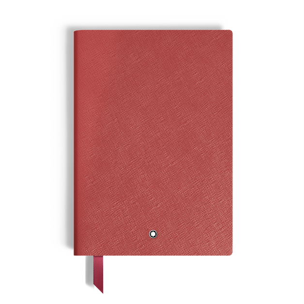 Notebook Medium, Brick Red Leather, Red, Lined Pages - 1