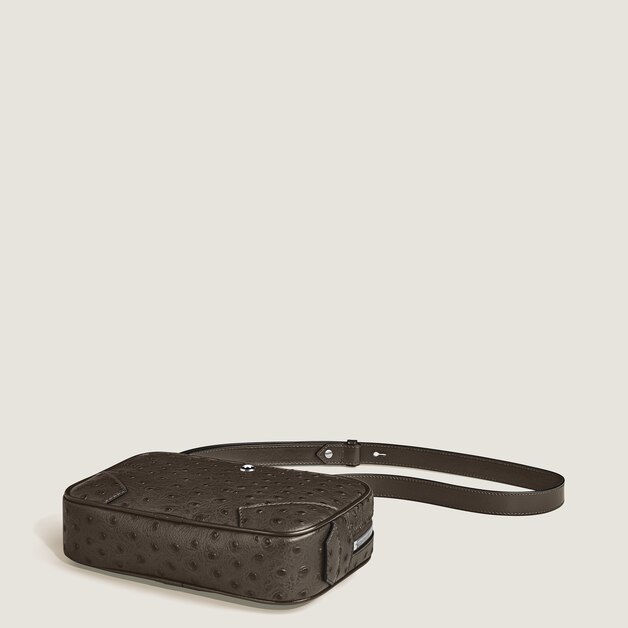 Mini Crossbody Bag in Ostrich-Embossed Leather - 6