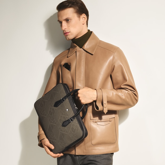 Thin Briefcase in 4810 Jaquard - 2