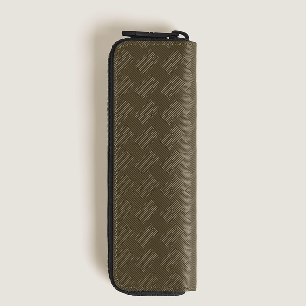 1-Pen Pouch with Zip in Extreme Leather - 4