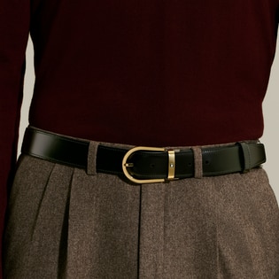 Horseshoe 35 mm Reversible Belt in Meisterst&uuml;ck Leather
