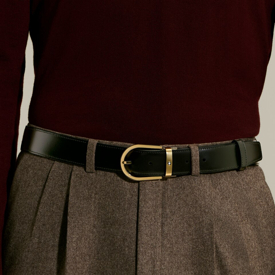 Horseshoe 35 mm Reversible Belt in Meisterst&uuml;ck Leather - 2