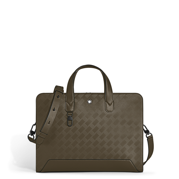 Thin Briefcase in Extreme Leather - 1