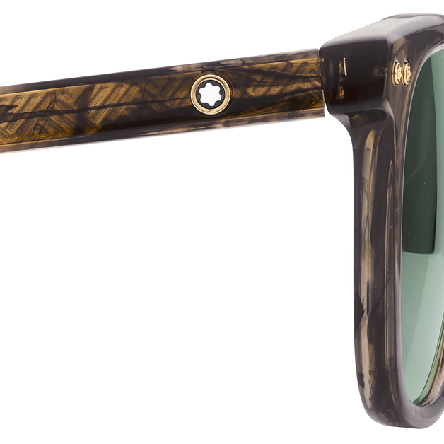 Lunettes de Soleil Rondes avec Monture en Acétate Marron - 4