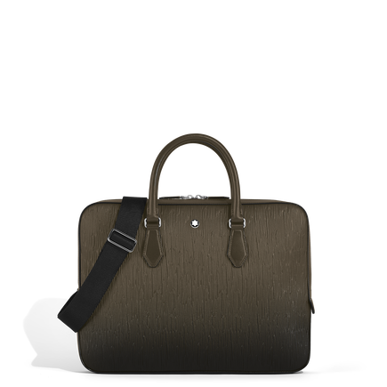 Thin Briefcase in Corteccia Sfumato Leather