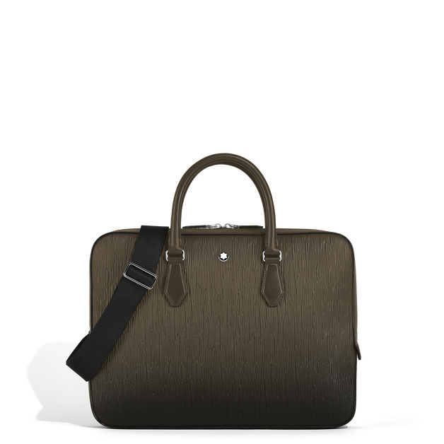 Thin Briefcase in Corteccia Sfumato Leather - 1
