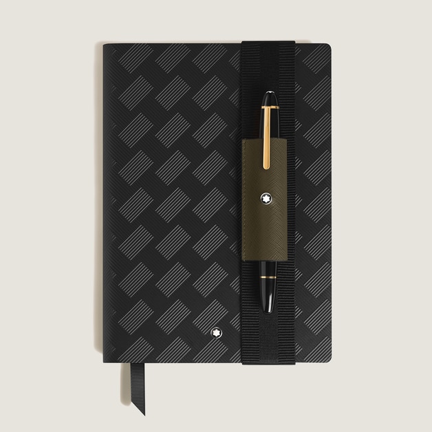 1-Pen Loop with Elastic Band in Sartorial Leather - 4