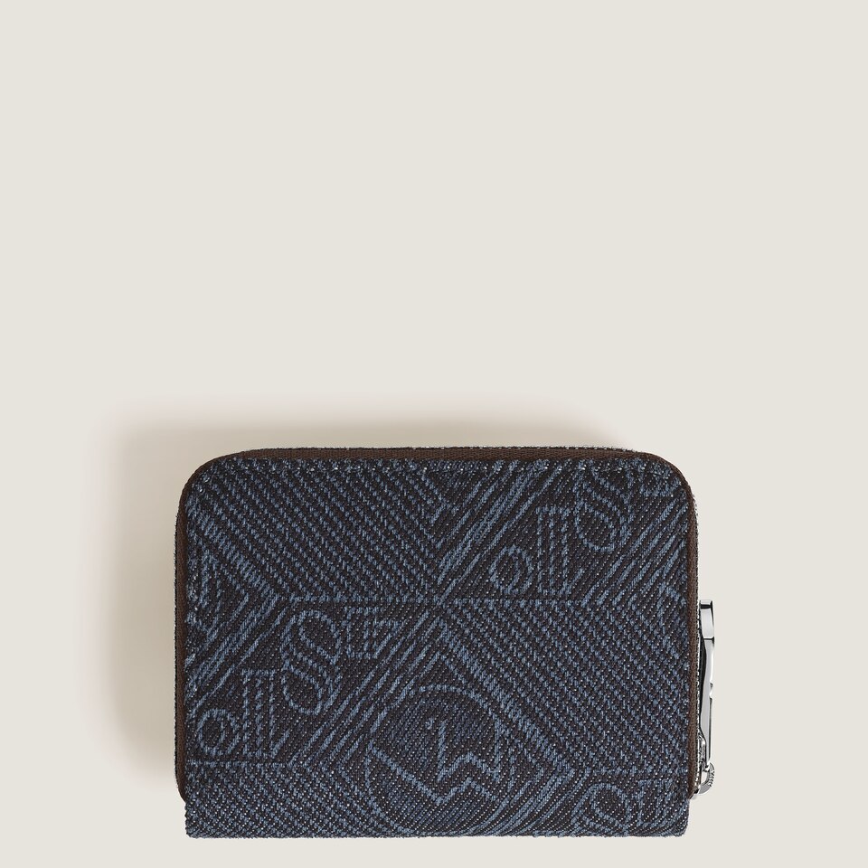 Mini Wallet 2cc with Zip in 4810 Denim - 3