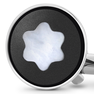 Cufflinks with Mother-of-Pearl Snowcap Emblem