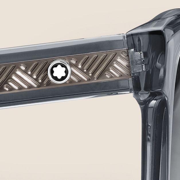 Squared Sunglasses with Grey Coloured Acetate Frame  - 3