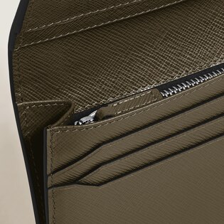 Long Wallet 14cc with Zip in Sartorial Leather