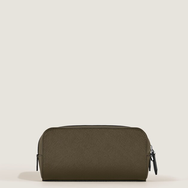 Small Toiletry Clutch in Sartorial Leather - 6