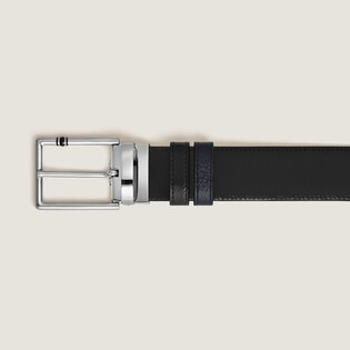 30 mm Reversible Belt in Grain Leather with Rectangular Meisterst&uuml;ck Buckle