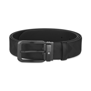 Black 35 mm reversible leather belt