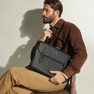 Thin Briefcase in Sartorial Leather
