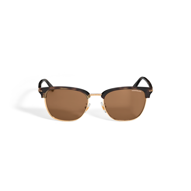 Squared Sunglasses with Metal Gold-Coloured Frame - 1